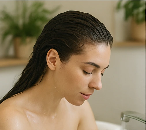 Lavar el cabello con champú ecológico