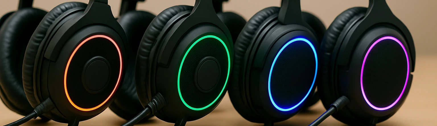 Ilustración de auriculares para gaming