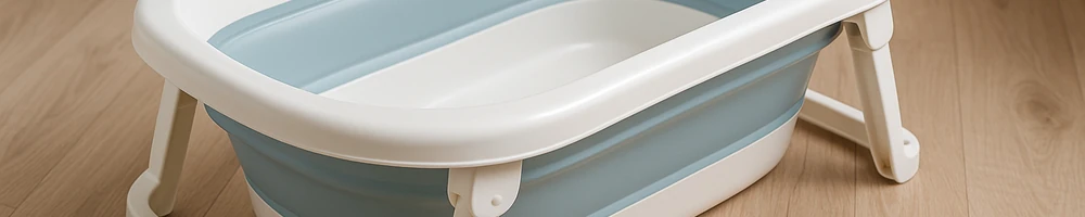 Bañera para bebé plegable y segura para baños diarios