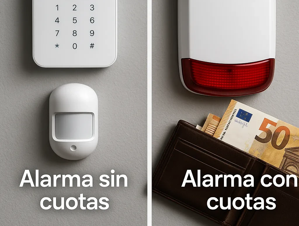 Alarma sin cuotas vs alarma con cuotas: diferencias reales en 2025