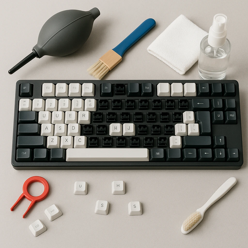 Cómo limpiar tu teclado mecánico paso a paso (sin cargártelo)