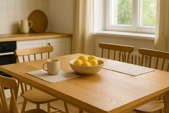 7 errores (muy) comunes al comprar una mesa de madera para la cocina