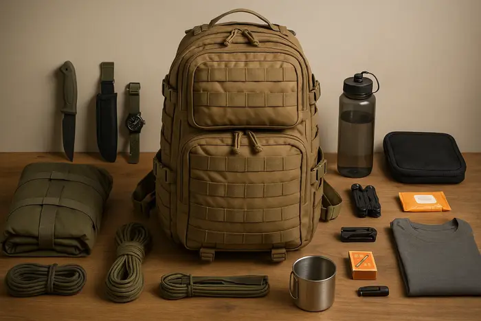 Mochila tactica 45L: cómo organizarla para 72 horas (checklist real y distribución)