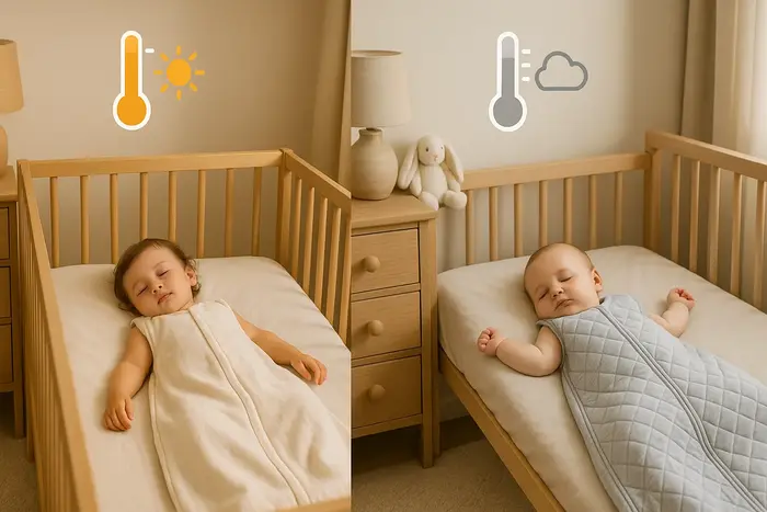 Cómo elegir el saco de dormir perfecto para tu bebé según la temperatura de casa