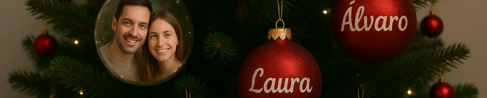 Bolas de navidad personalizadas para el árbol