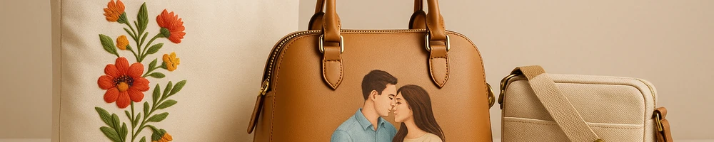 Bolso personalizado con inicial bordada, vista frontal