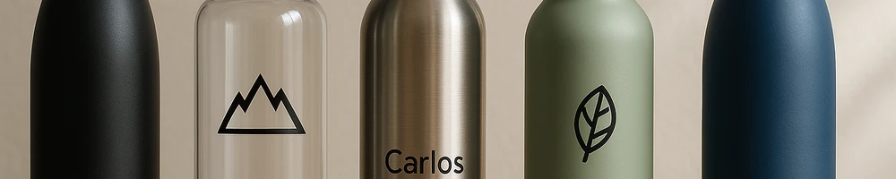 Botellas personalizadas de agua y termo para uso diario y regalos