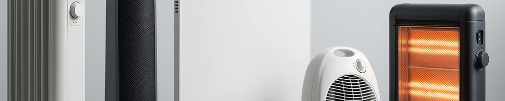Calefactor eléctrico de bajo consumo en un salón, imagen ilustrativa