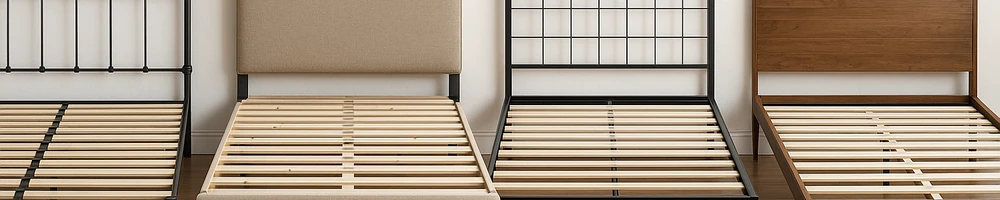 Estructura para camas en habitación moderna: somier y soporte resistentes