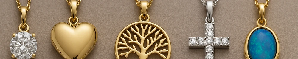 Collar de mujer con colgante brillante y diseño elegante