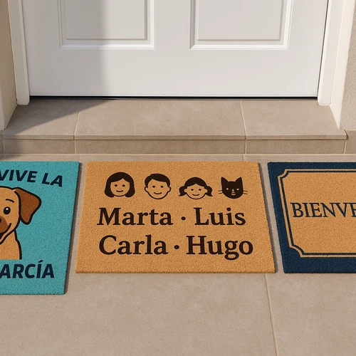 Estilo y bienvenida: felpudo personalizado para tu hogar