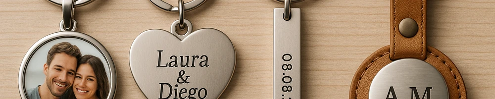 Llaveros personalizados con foto y diseños variados