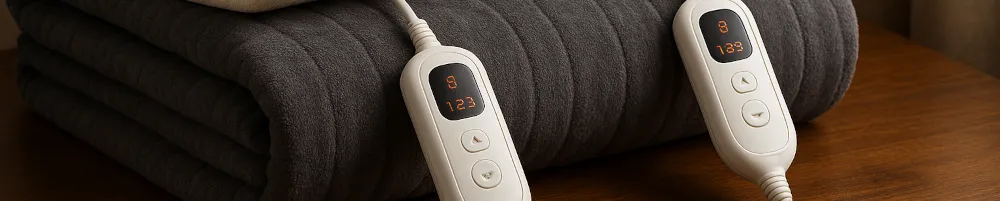 Manta eléctrica sobre cama