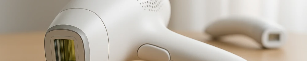 Máquina de depilación láser en uso sobre la piel