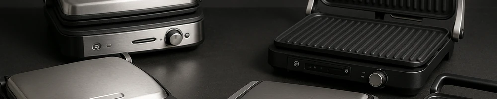 Parrilla eléctrica para asar en casa, compacta y fácil de limpiar