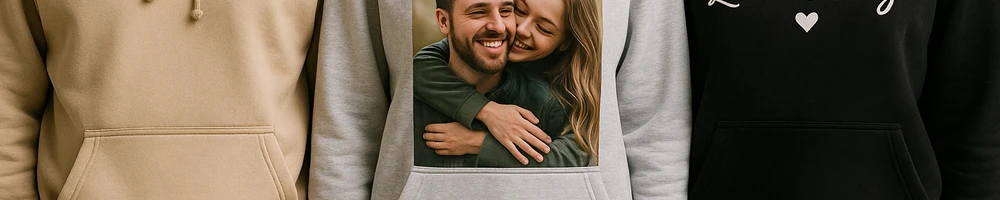 Sudadera personalizada con capucha, ejemplo de diseño personalizable