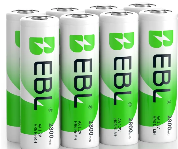 EBL Pack de 8 pilas AA 2800mAh