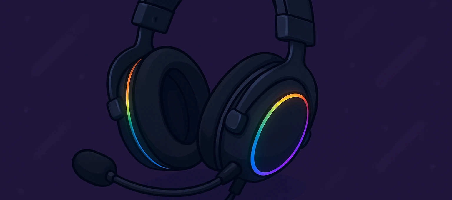 Auriculares gaming estilo cartoon
